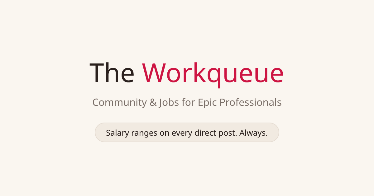 The Workqueue — Community & Jobs for Epic Professionals